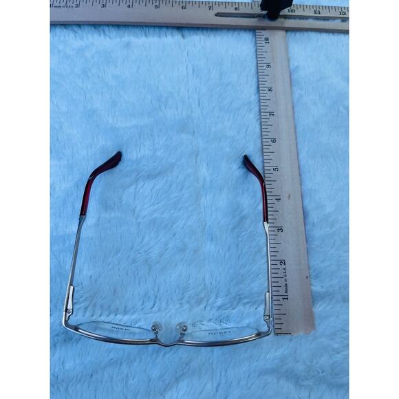 Guess Womens Brown Red Matte Bordeaux Eyeglass Frame Rectangular Semi Rimless - Picture 7 of 7